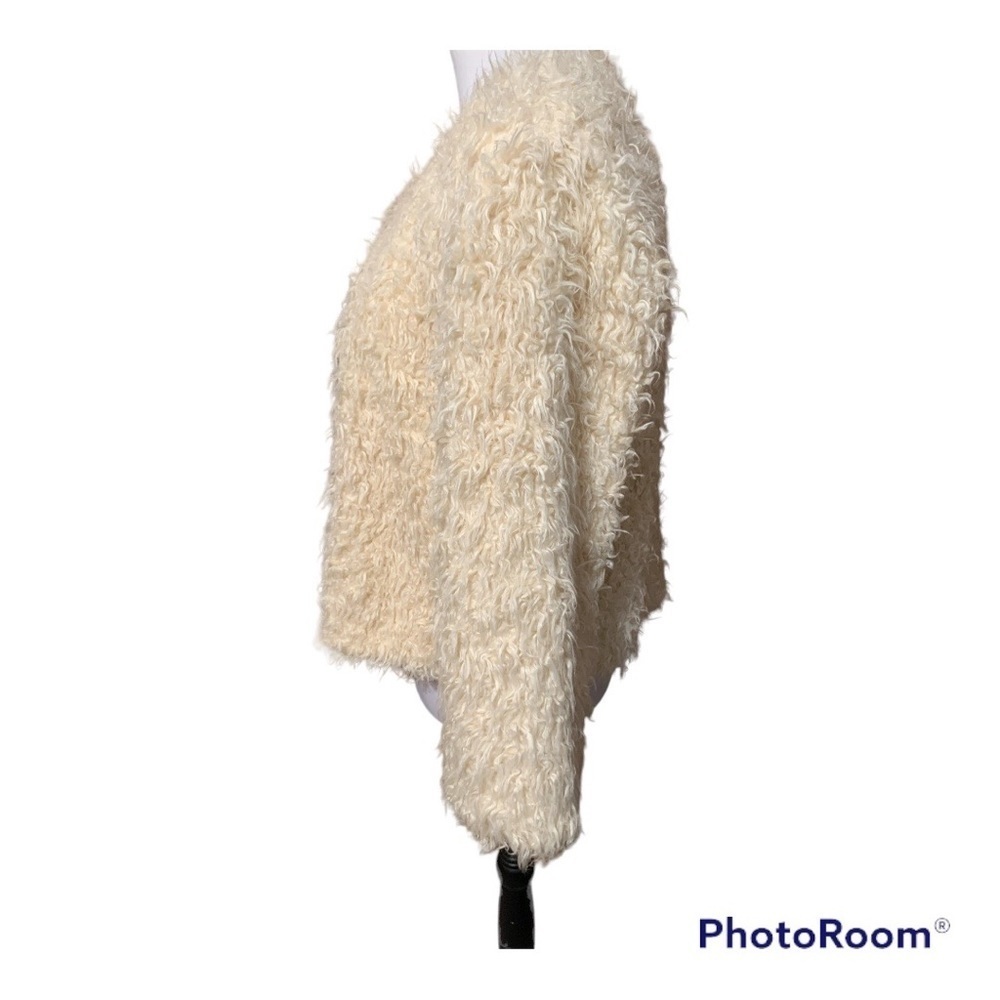 CAbi 3024 Furry Furry Plush Ivory Jacket size SM - Picture 4 of 8